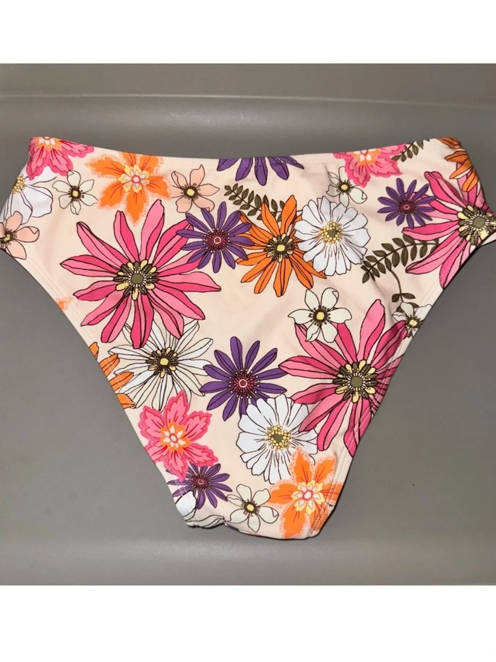 Cupshe Hazy Tenderness Flower One Shoulder Top Hipster Bikini Set M/S NWT!